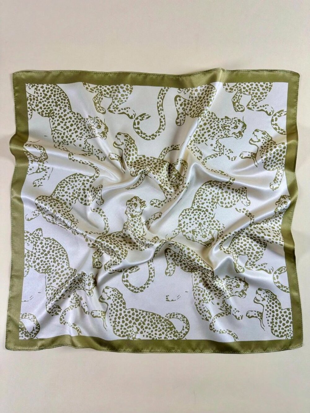 Leopard Print Square Scarf